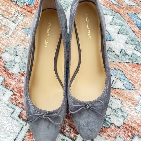 Veronica Beard Gray Leather Suede Women's Shoes - Picture 1 of 11
